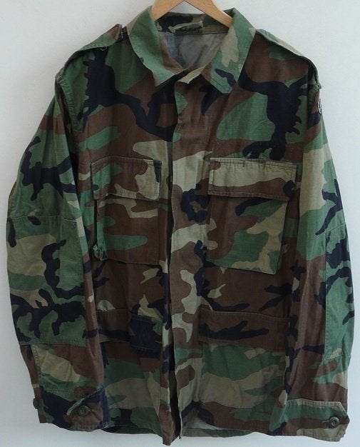 Jas, Korps Mariniers, M81 Woodland Camo, maat: 7080/8494.(2), Verzamelen, Ophalen of Verzenden, Marine, Nederland, Kleding of Schoenen