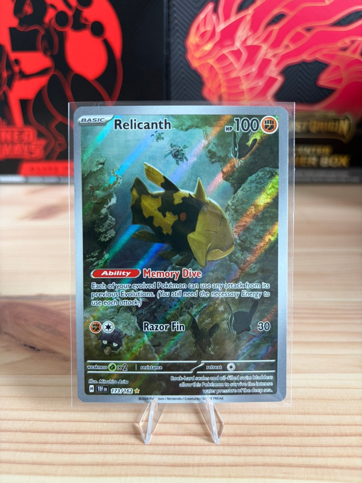 Relicanth 173/162 temporal forces Pokémon kaart, Ophalen of Verzenden, Zo goed als nieuw