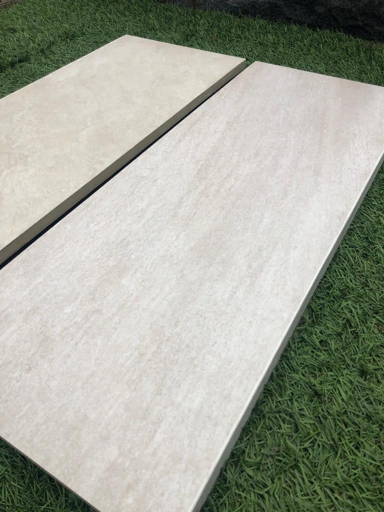 zwembadranden 35x90x2/5 cm keramiek 2 lichte kleuren, Tuin en Terras, Tegels en Klinkers, Keramiek, Nieuw, Ophalen of Verzenden