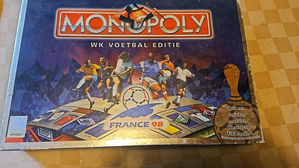 bordspel oude Monopoly Wk 1998 Frankrijk voetbal Monopolie, Hobby en Vrije tijd, Gezelschapsspellen | Bordspellen, Vijf spelers of meer