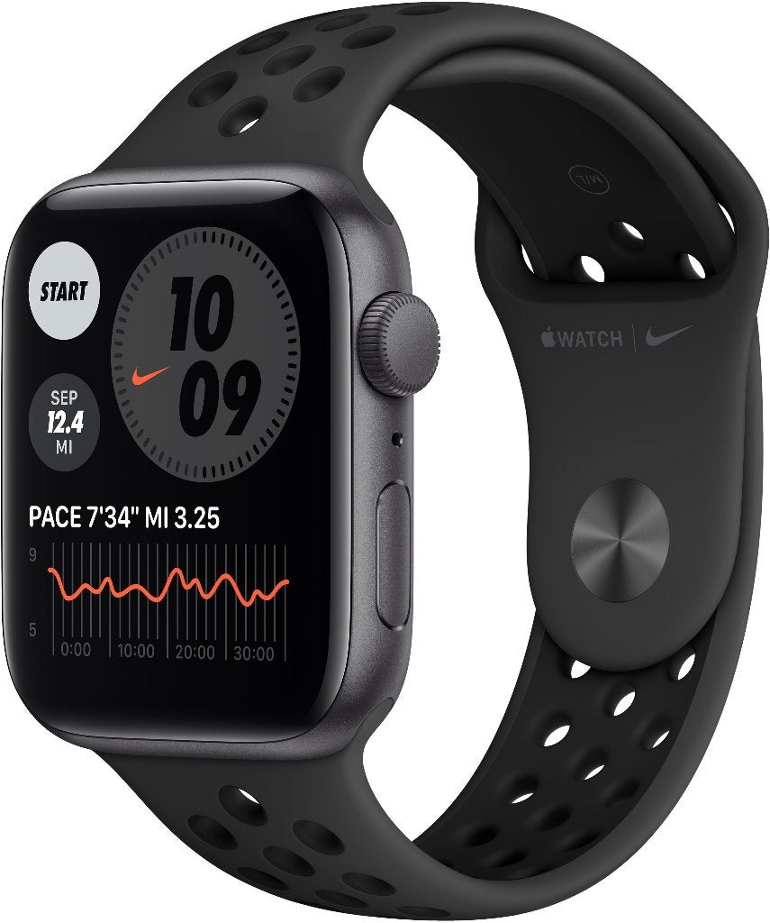 Apple Watch SE Nike (44mm) Grijs (Zwart), Ophalen, Zwart, IOS, Zo goed als nieuw