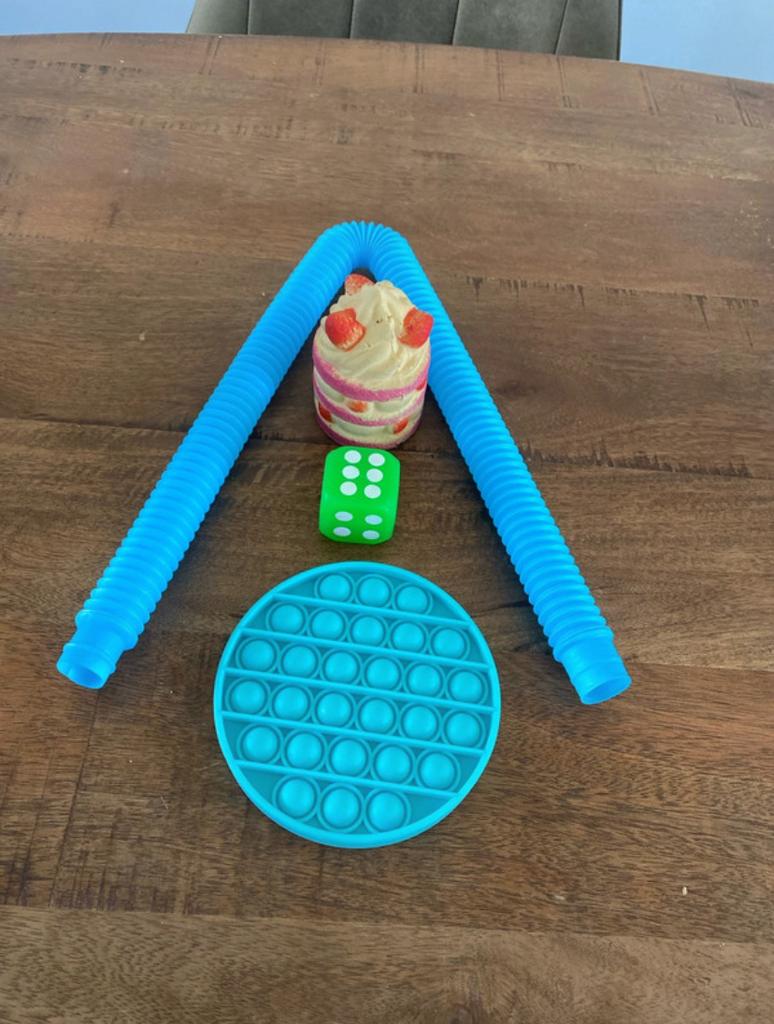 Fidget speelgoed set: Pop-it, Pop Tube, Squishy, Dobbelsteen, Ophalen of Verzenden, Gebruikt, Jongen of Meisje