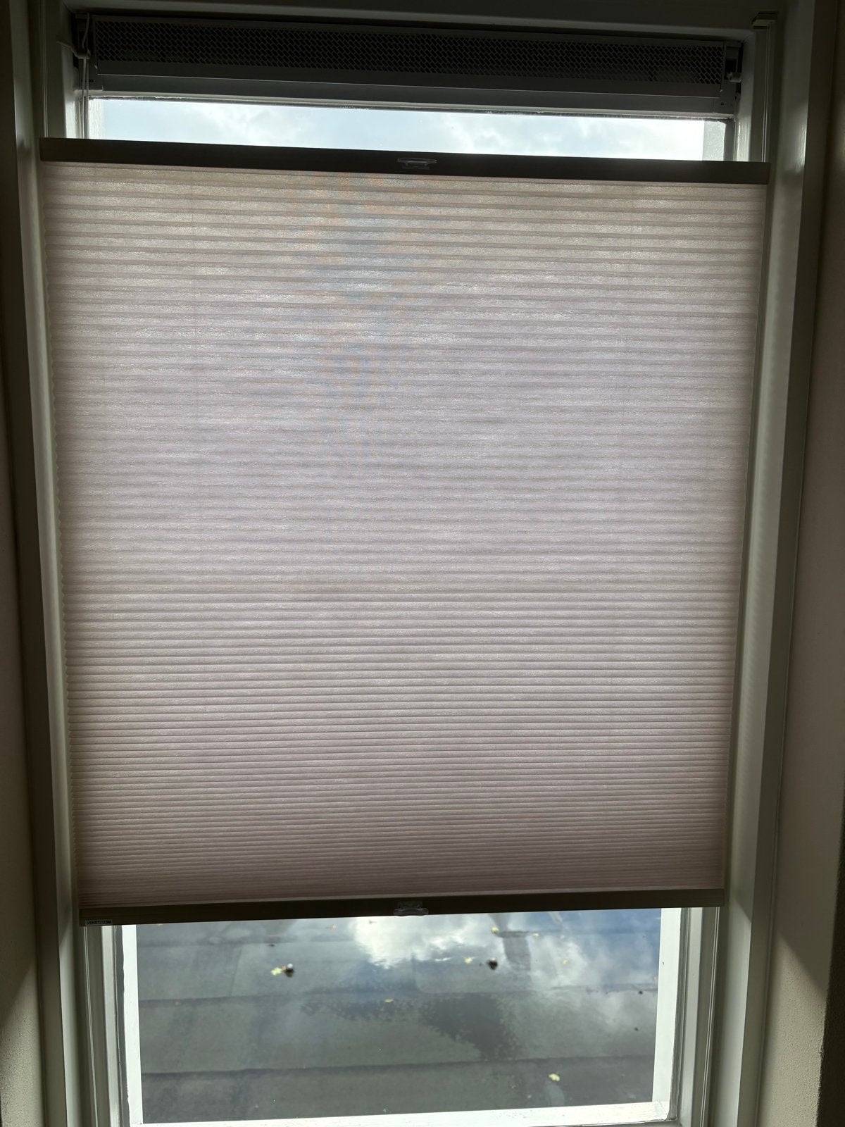Plisségordijn voor dakraam - Lichtdoorlatend, Gebruikt, Overige merken, Beige, Ophalen of Verzenden