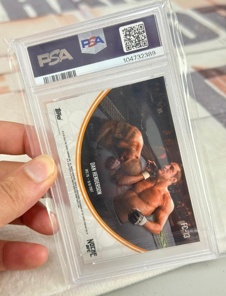 2024 TOPPS NOCHE UFC DAN HENDERSON FULL CIRCLE-ORANGE psa-9, Spelerskaart, Ophalen of Verzenden, Zo goed als nieuw, H