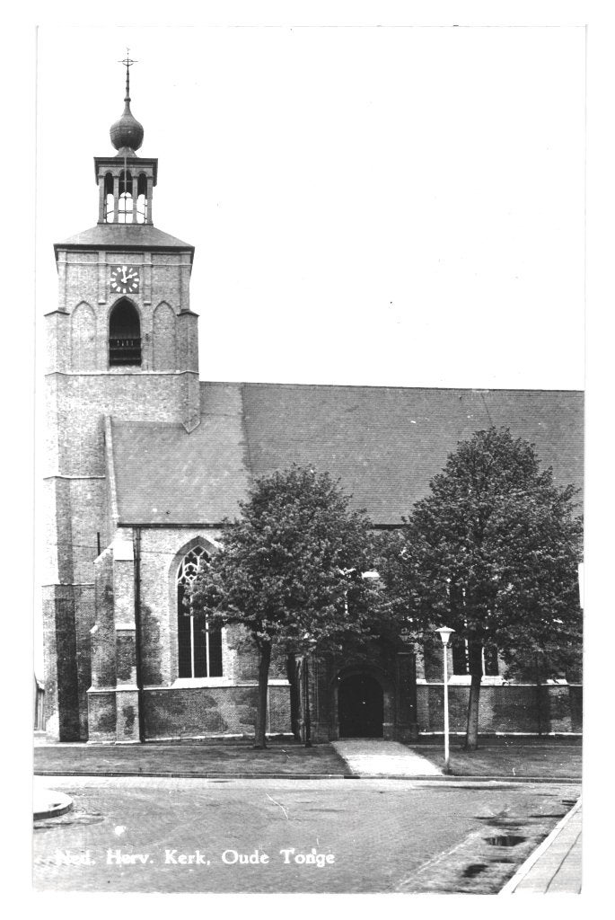 988144 Oude-Tonge 1968 ZH Ned Herv Kerk Nette oude kaart, Ophalen of Verzenden, 1960 tot 1980, Gelopen, Zuid-Holland