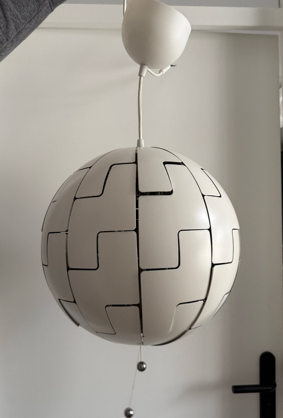 Ikea PS 2014 Hanglamp Wit/Zilver 35 cm, Huis en Inrichting, Ophalen of Verzenden, Zo goed als nieuw, Kunststof, Ikea