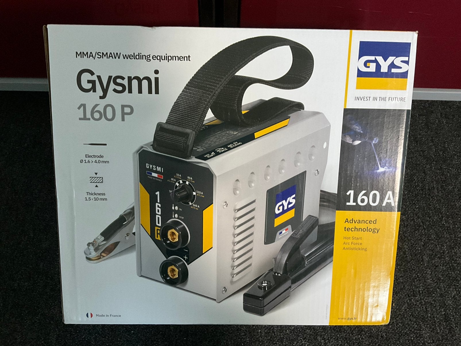 Nieuw in doos lasapparaat 160A. Nog nooit gebruikt, Ophalen of Verzenden, Nieuw, 150 tot 250 ampère, Elektroden