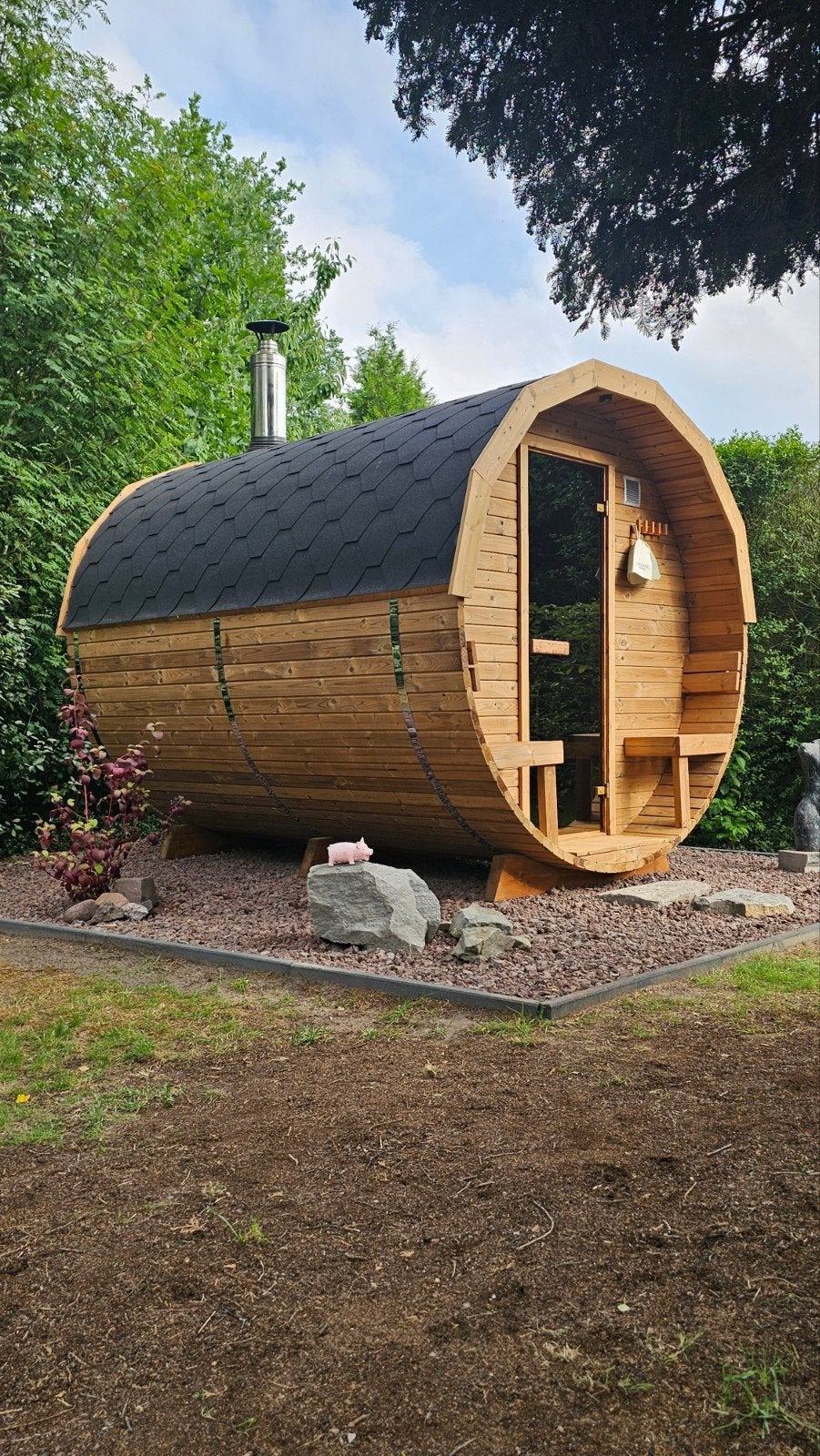 3M Barrel Sauna Gratis Levering en Plaatsing - 10% KORTING, Sport en Fitness, Ophalen of Verzenden, Nieuw, Fins of Traditioneel