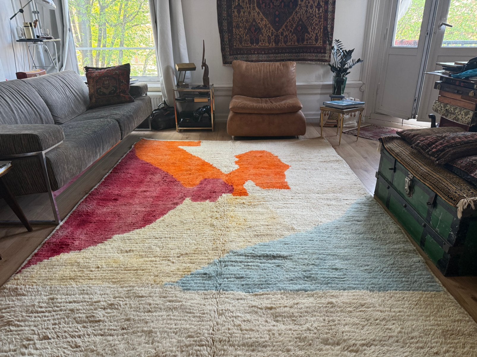 Vintage Marokkaanse Tapijten – Zorgvuldig geselecteerd, 1053ML, Amsterdam, Info@bababoho.com, Geel, Ophalen of Verzenden