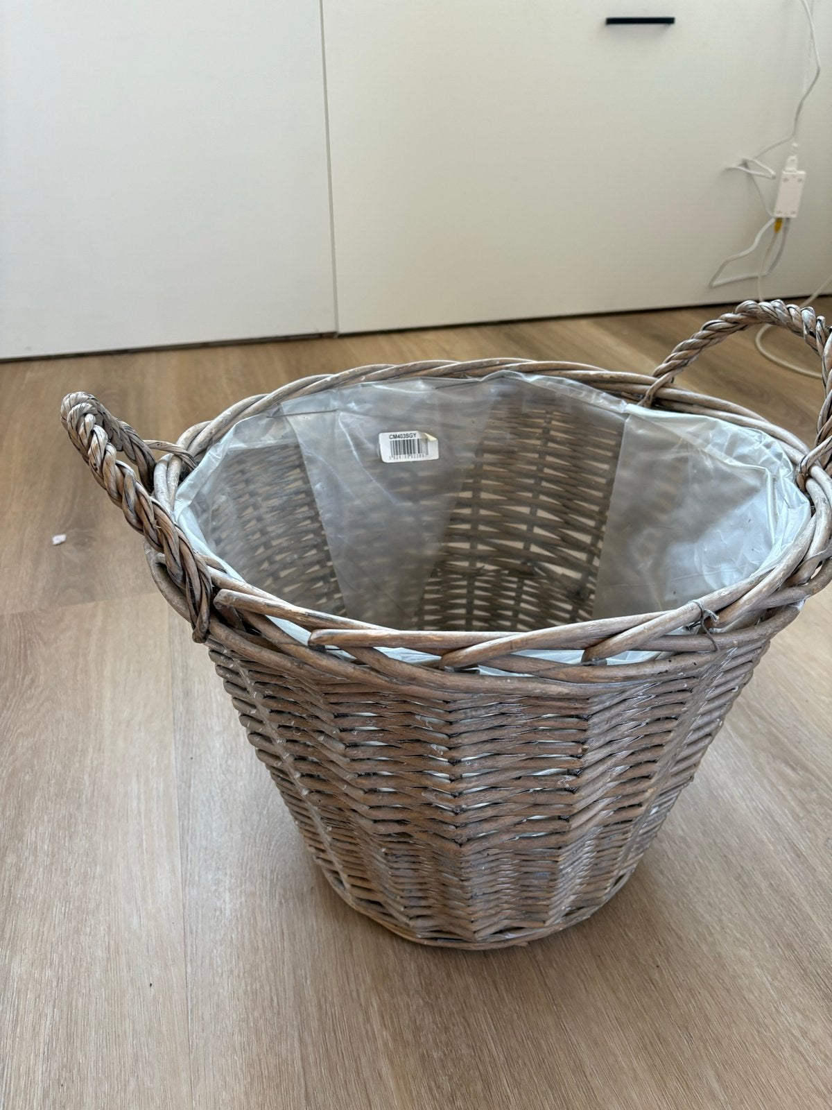 Rotan bloempot/plantenbak voor kerstboom of plant, Overige materialen, Gebruikt, 40 cm of meer, Rond
