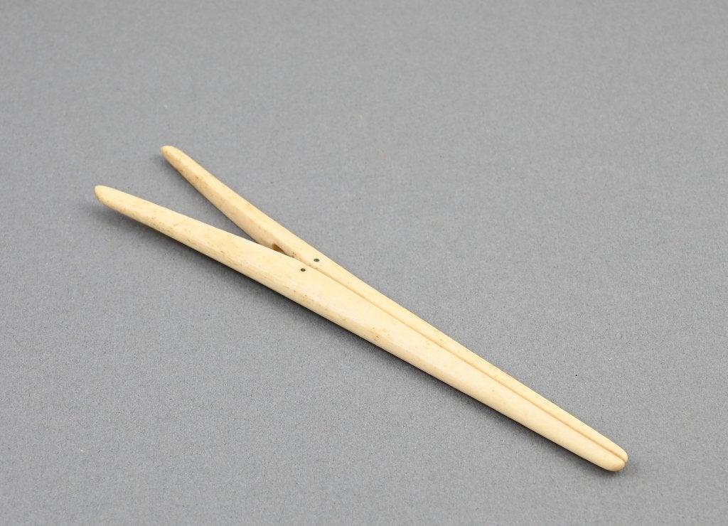 antiek handschoenspanner van been, 16cm, rond 1900, Verzenden
