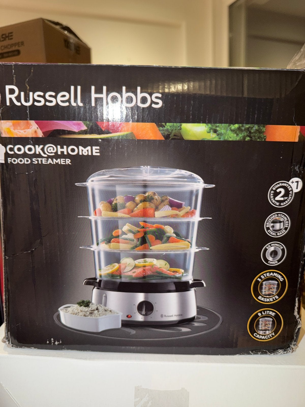 Russell Hobbs Cook@Home Food Steamer - Zo goed als nieuw, Witgoed en Apparatuur, Stoomapparaten, Ophalen of Verzenden, Zo goed als nieuw