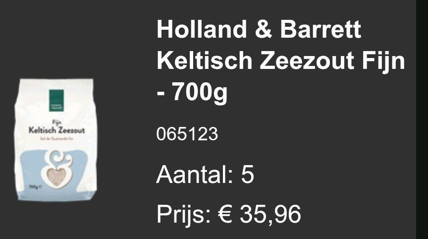 Keltisch Zeezout, Ophalen of Verzenden, Nieuw
