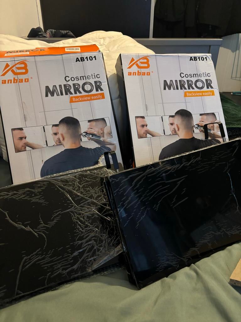 Kappers spiegel (selfcutting miror), Ophalen, Minder dan 50 cm, Zo goed als nieuw, Minder dan 100 cm