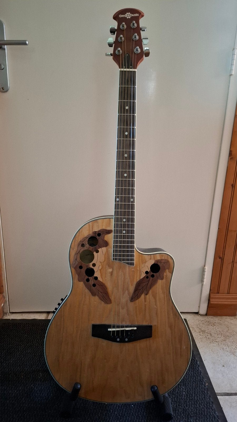 Gear4Music Slimline Roundback semi-akoestische gitaar, Ophalen, Zo goed als nieuw, Western- of Steelstringgitaar, Met (piezo-)element