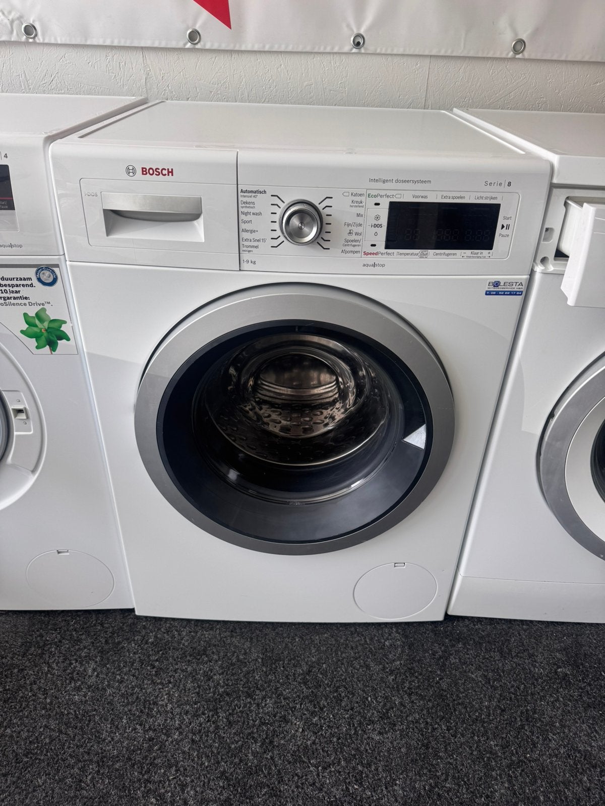 BOSCH 1600 SERIE 8 I-DOS 9 KG A+++ met 2 jaar garantie, 1200 tot 1600 toeren, N, N, 8 tot 10 kg