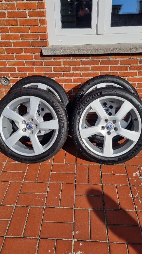 18 Volvo Cratus velgen V70 V60 Michelin zomerbanden, Ophalen, 18 inch, Banden en Velgen, Personenwagen