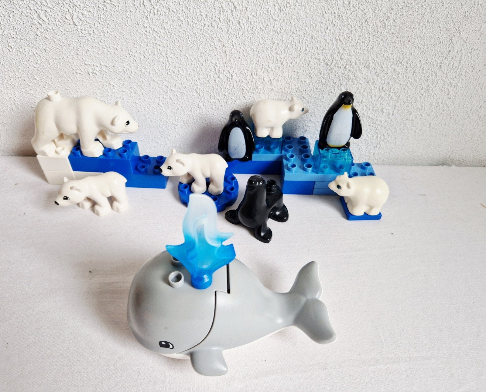 Duplo dierentuin dieren pooldieren walvis ijsbeer pinquin, Ophalen of Verzenden, Gebruikt, Duplo
