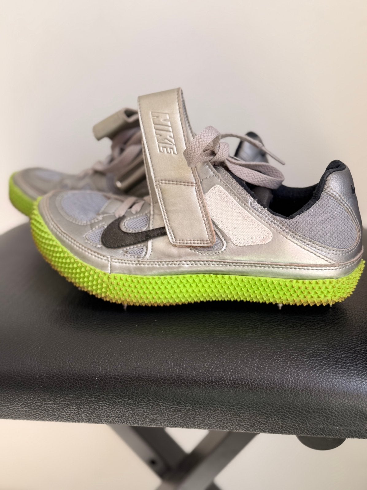 Nike spikes - zilver/groen - maat 36 - hoogspringen, Ophalen of Verzenden, Spikes, Nike