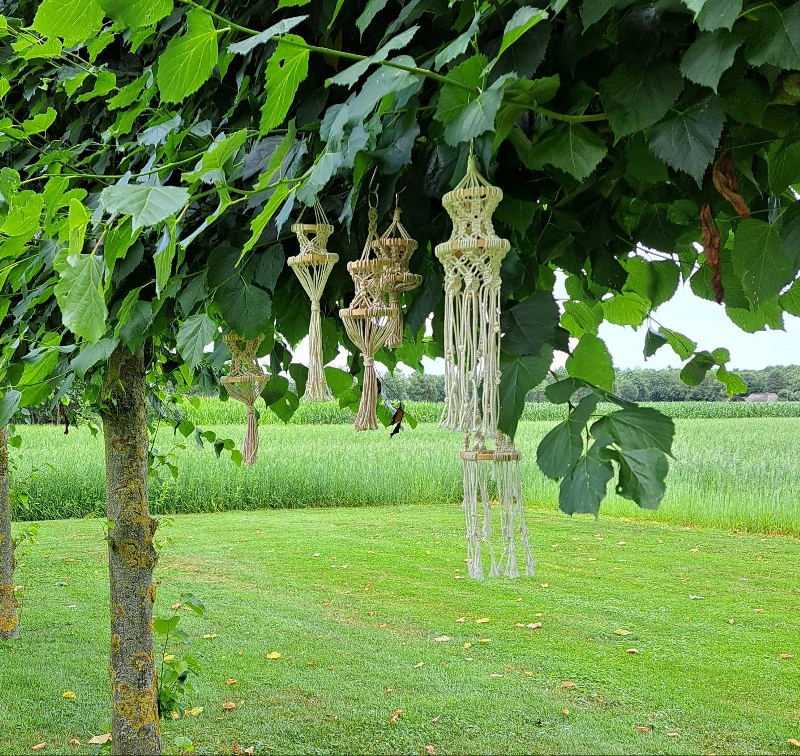Mini lampions macramé, Ophalen of Verzenden, Volle zon
