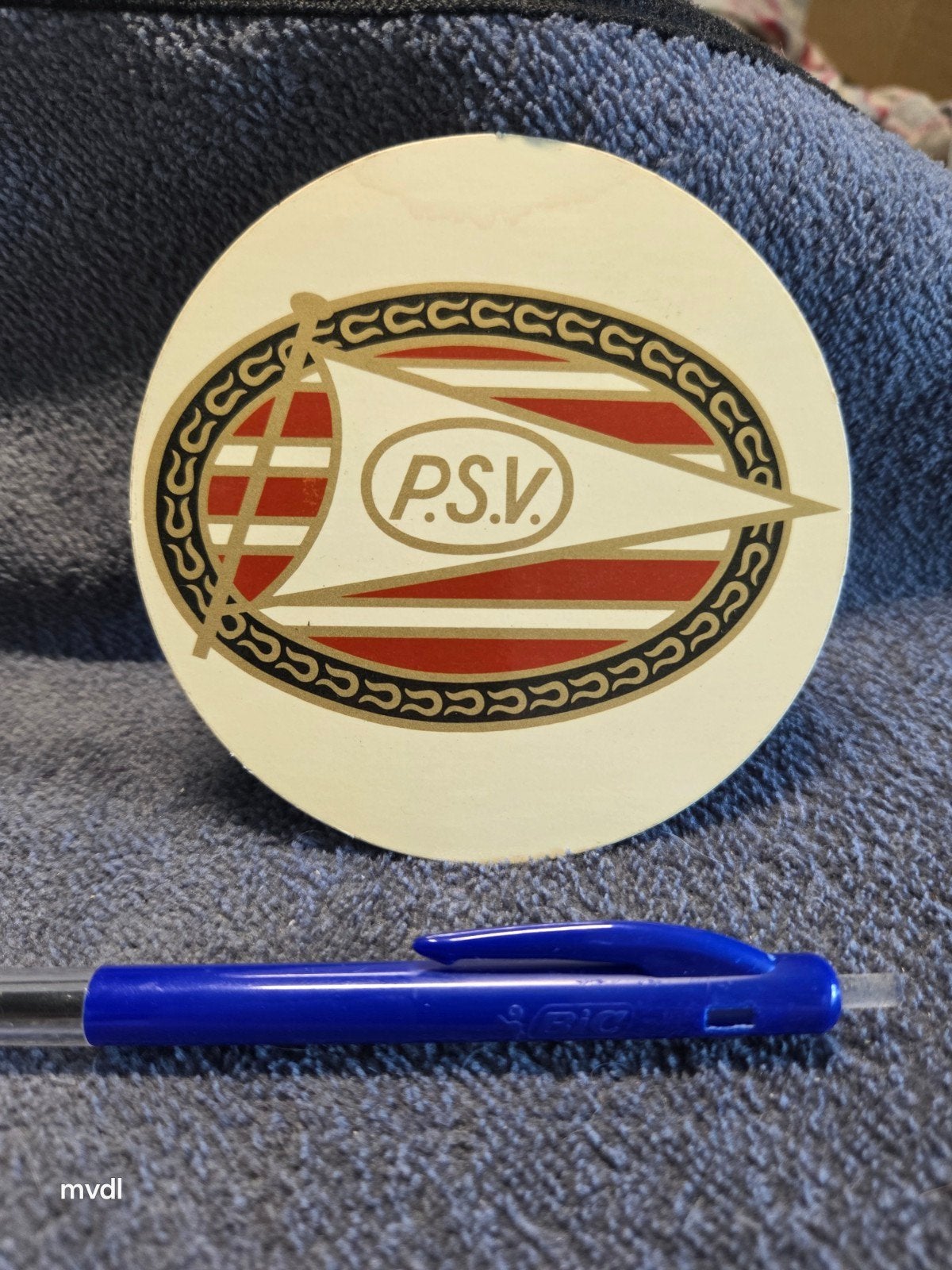 Vintage PSV Eindhoven Golden Wonder Clubembleem 1969-1970, Ophalen of Verzenden, Gebruikt, PSV, Overige typen