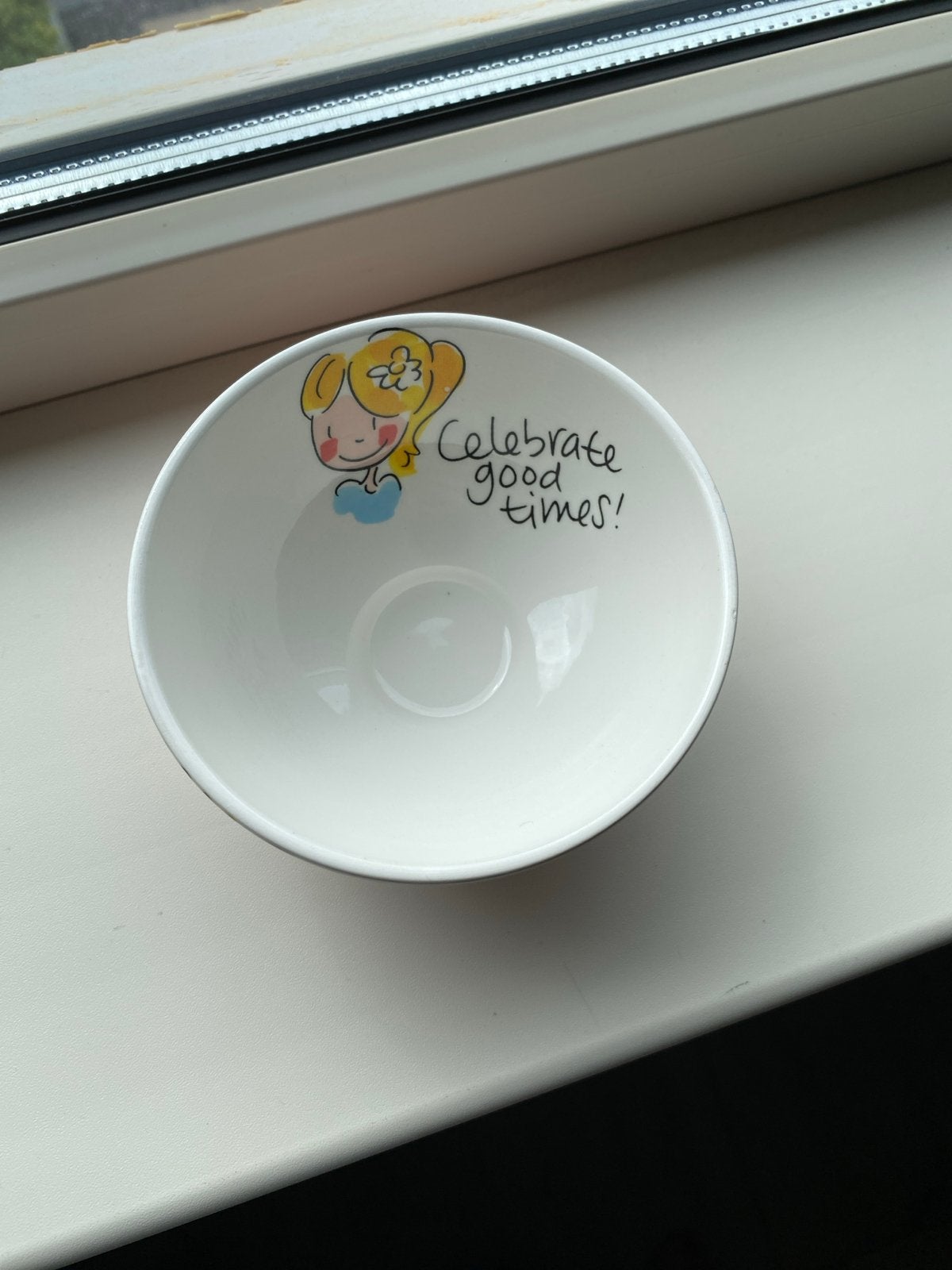 Blond Amsterdam kommetje Celebrate good times!, Keramiek, Ophalen of Verzenden, Zo goed als nieuw, Kom(men)