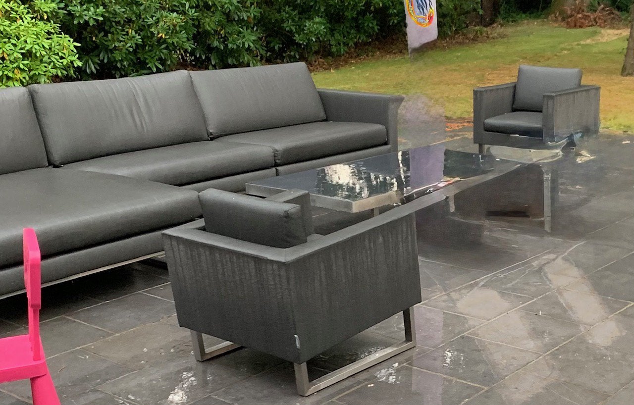 BOREK  lounge met beschadigde stof zónder tafeltje, Tuin en Terras, Ophalen, Zo goed als nieuw