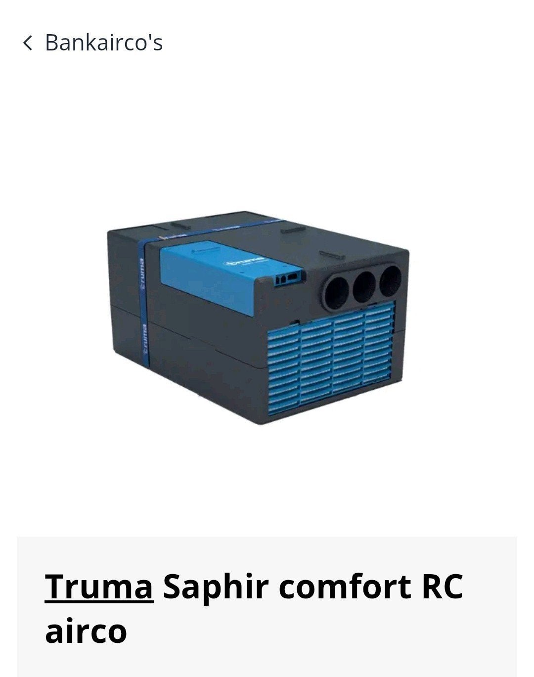 Gezocht Truma Saphir comfort RC, Caravans en Kamperen, Ophalen of Verzenden, Gebruikt