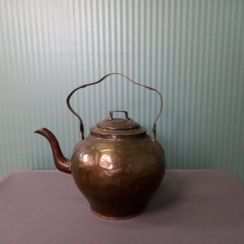 Schitterende antieke koperen gehamerde appelketel, Antiek en Kunst, Ophalen of Verzenden