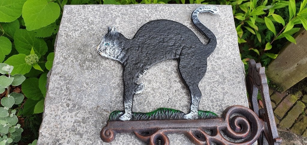 gietijzeren deurbel /POES / KAT, Tuin en Terras, Tuinwanddecoratie, Huis en tuin decoratie Marie, Nieuw, Info@huisentuindecoratiemarie.nl