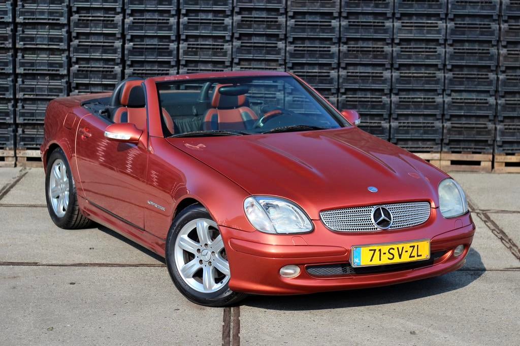Mercedes SLK 230 Kompressor Designo Edition 2002 Lage KM., Auto's, Achterwielaandrijving, Cabriolet, Bruin, Handgeschakeld