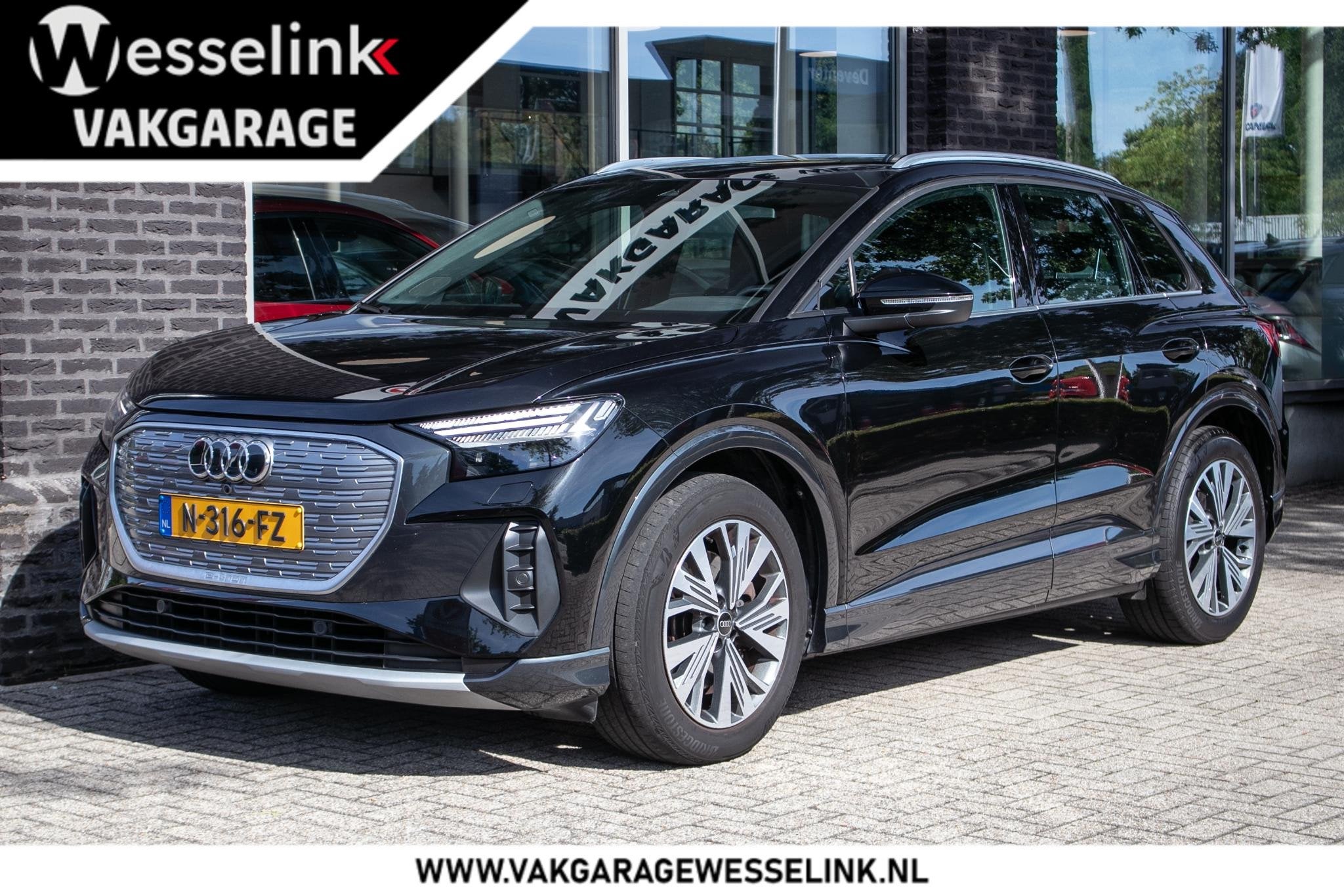 Audi Q4 e-tron 40 Launch edition Advanced 77 kWh | Carplay |, Auto's, Gebruikt, Zwart, Zwart, Q4 e-tron