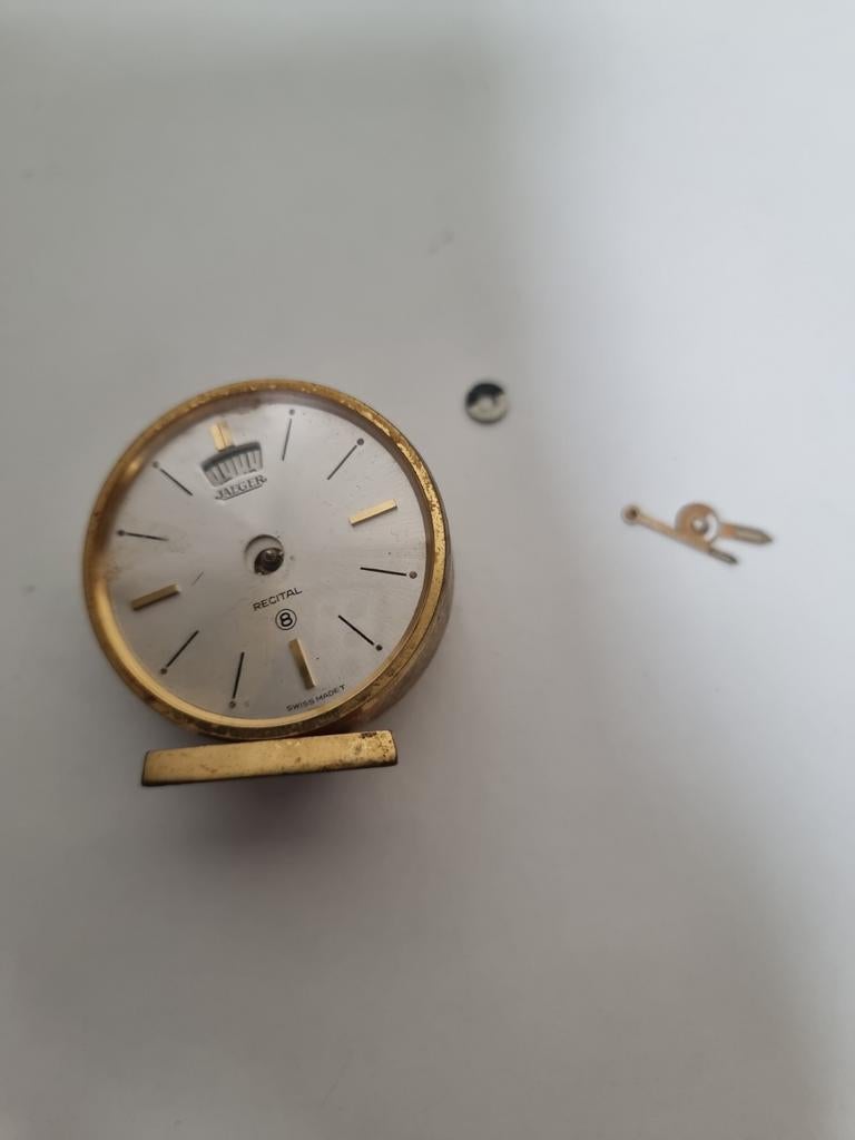 Vintage Jaeger Recital reiswekker - Swiss Made, Antiek en Kunst, Antiek | Klokken, Ophalen of Verzenden