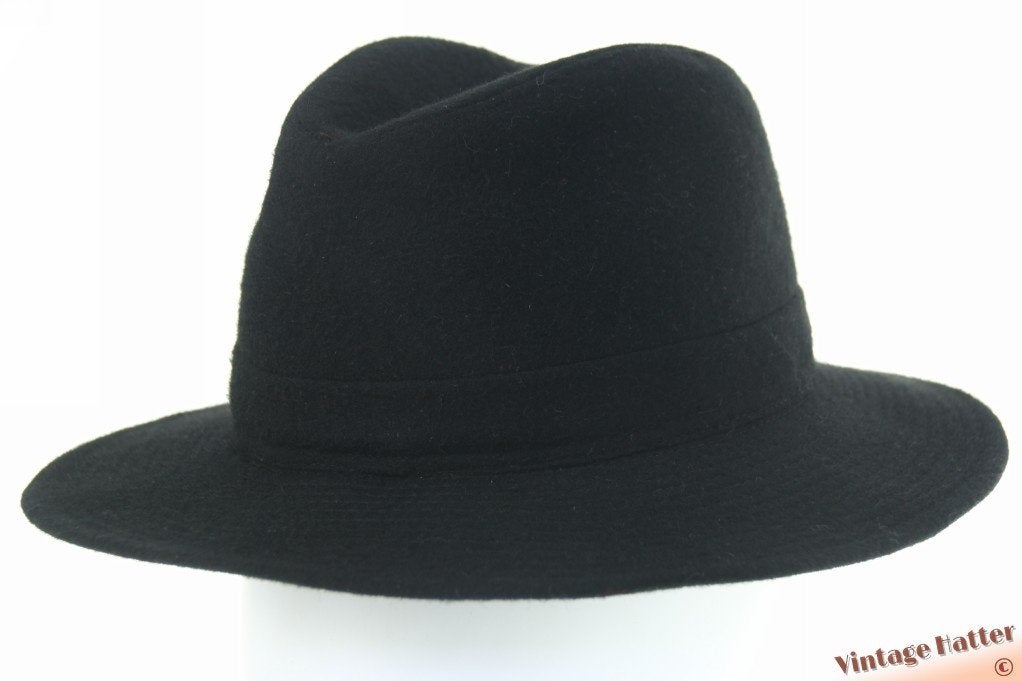 Vintage Gleufhoed Best London zwart wolmix 56, Kleding | Heren, Hoeden en Petten, Hoed, Best London, Ophalen of Verzenden, 57 cm (M, 7⅛ inch) of minder