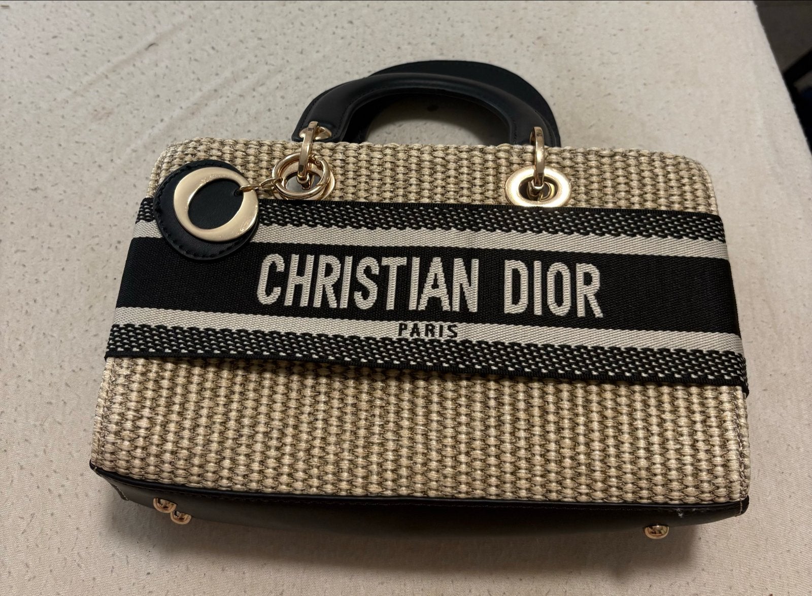 cristian dior zwarte handtas - niet origineel, Sieraden, Tassen en Uiterlijk, Tassen | Damestassen, Ophalen of Verzenden, Gebruikt