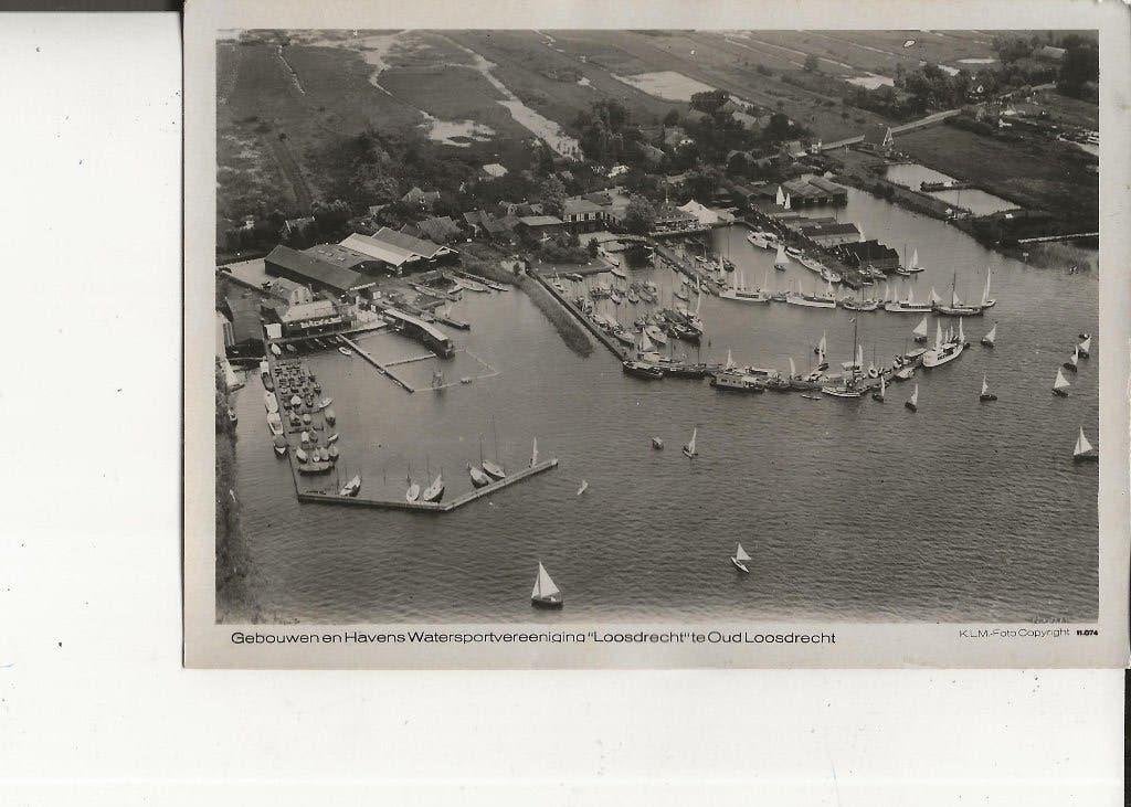 Oud Loosdrecht Watersport Ver.Loosdrecht KLM Rotterdam, Ophalen of Verzenden, 1940 tot 1960, Ongelopen, Zuid-Holland