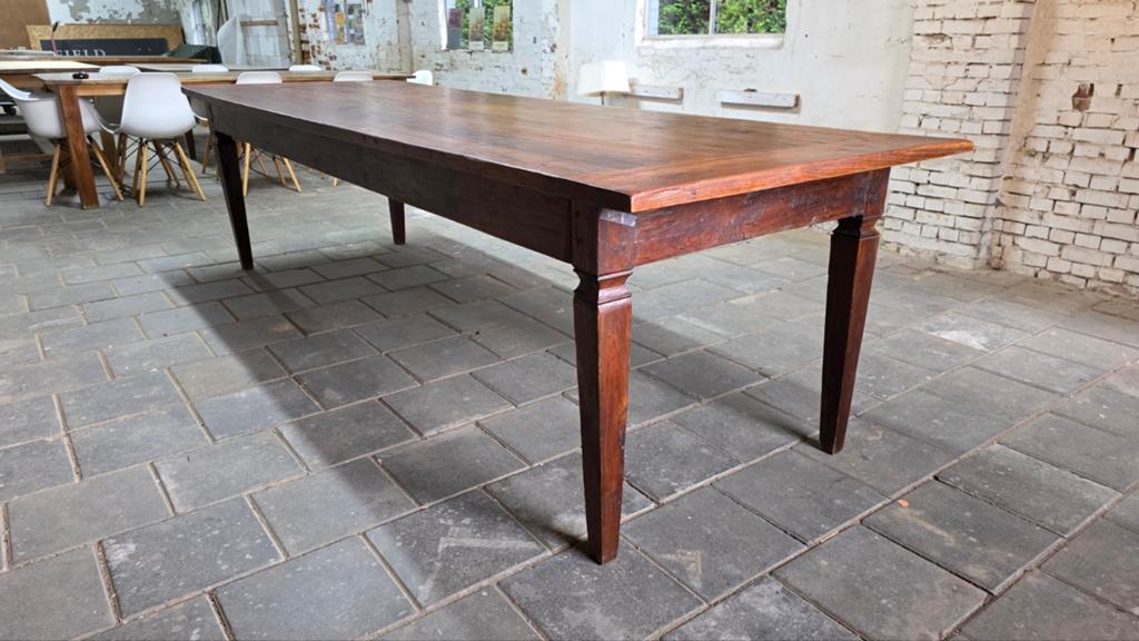 Franse boerentafel 3 meter lang, Ophalen, Gebruikt, 200 cm of meer, 50 tot 100 cm