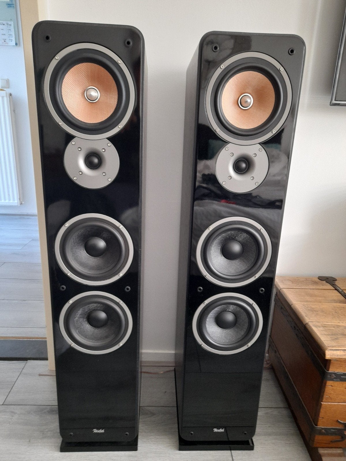 Teufel UL 40 Mk2 Vloerstaande en Center Speaker Set, Vloerstaande luidspreker, Gebruikt, Geschikt voor surround/home cinema, Ophalen
