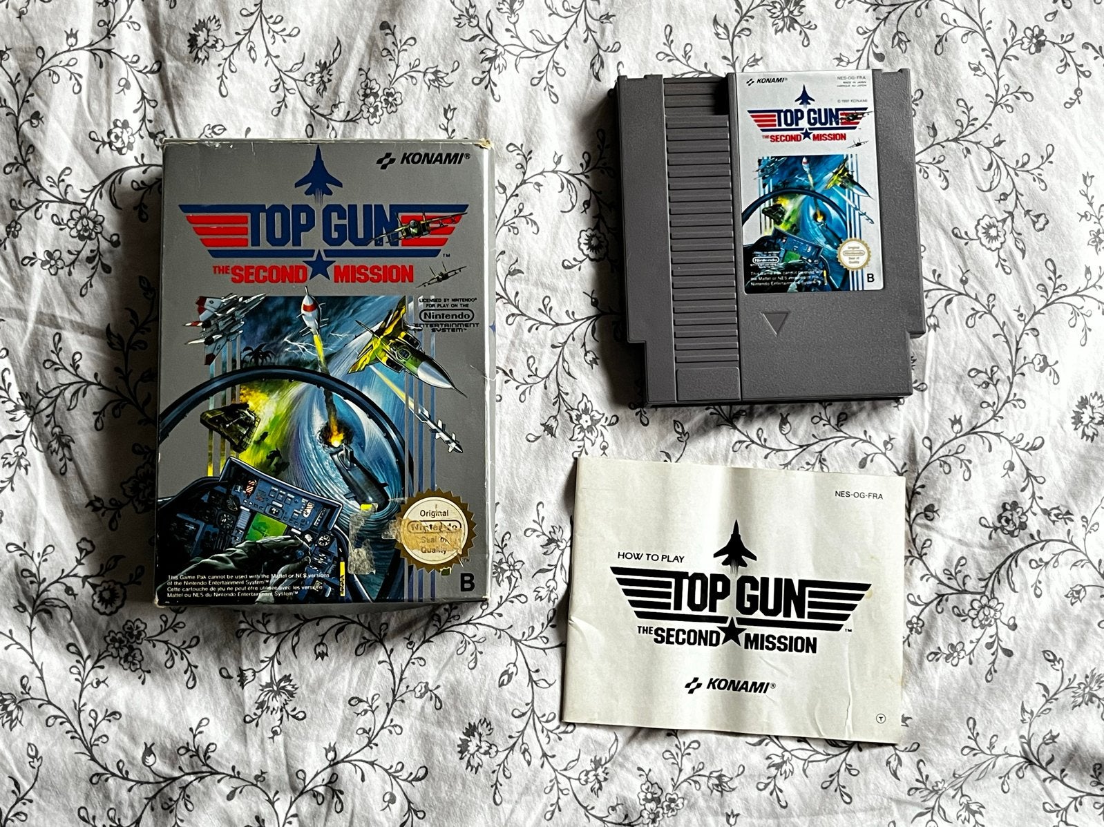 Top Gun: The Second Mission NES (Compleet met doos en boekje, Avontuur en Actie, Gebruikt, 1 speler, Ophalen of Verzenden