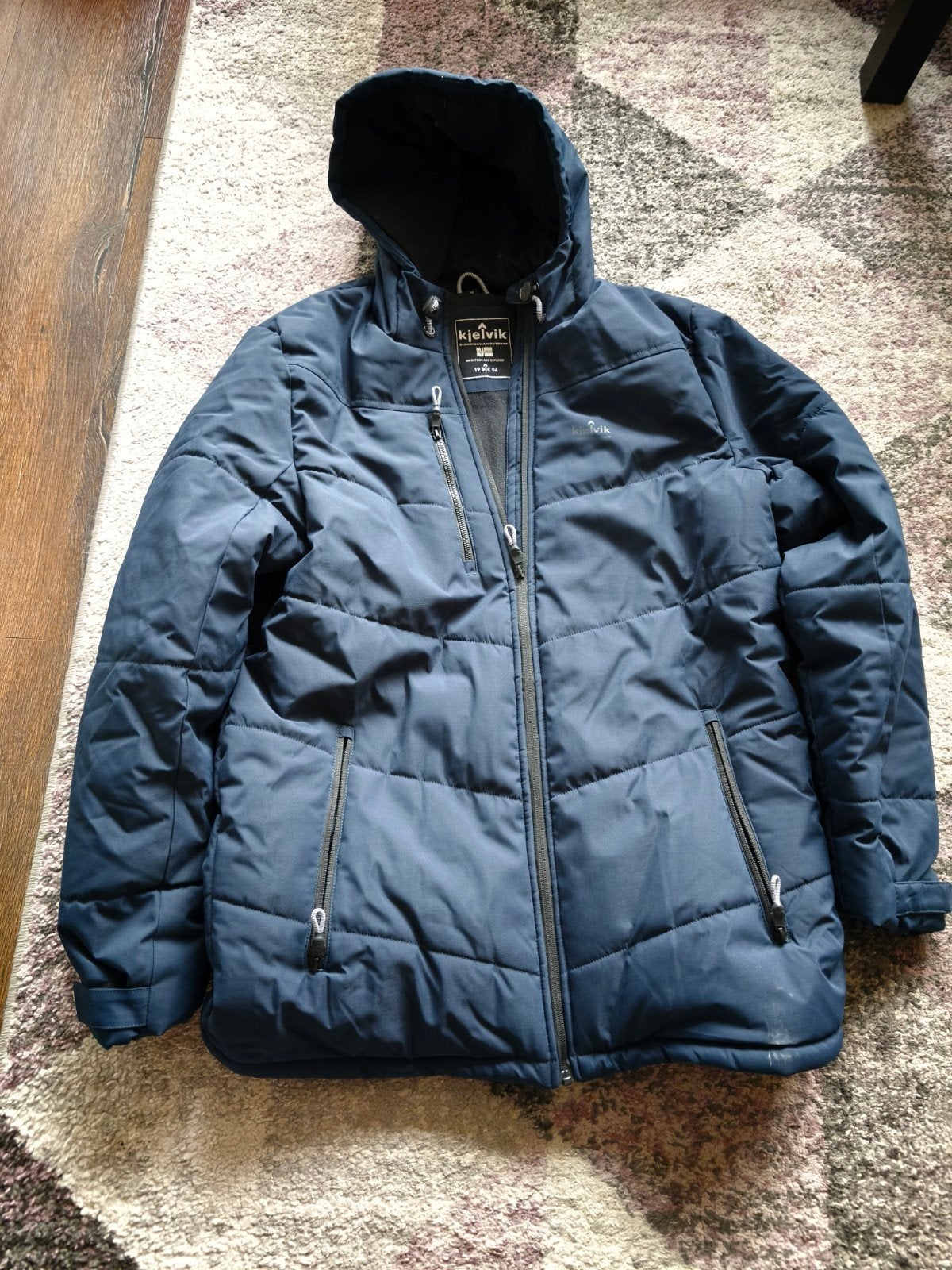 Kjelvik winterjas heren - Maat XL - Zo goed als nieuw, Kleding | Heren, Blauw, Maat 56/58 (XL), Kjelvik, Ophalen of Verzenden