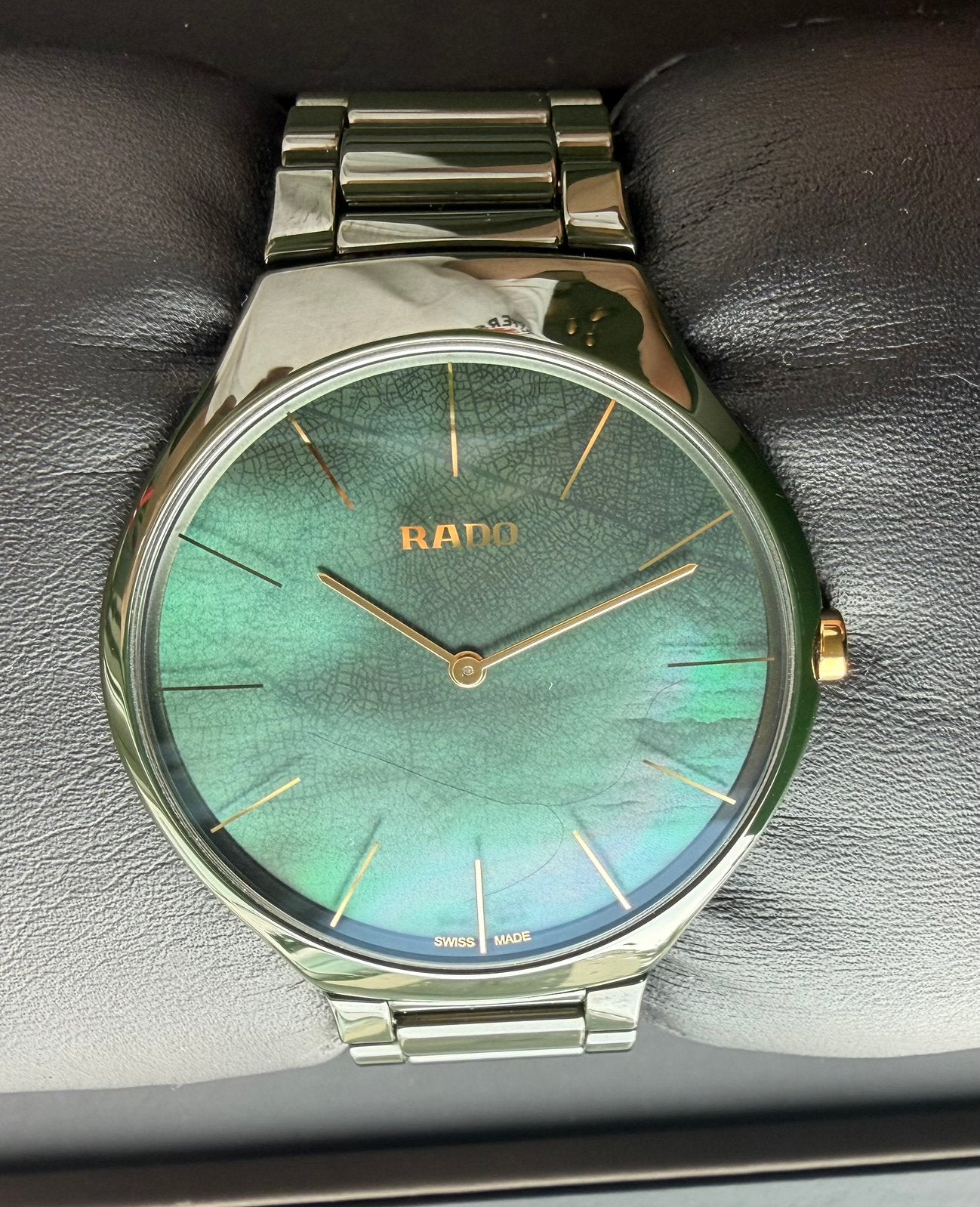 Rado Full Set true thinline groene leaf Keramiek, Sieraden, Tassen en Uiterlijk, Horloges | Dames, Overige merken, Overige materialen