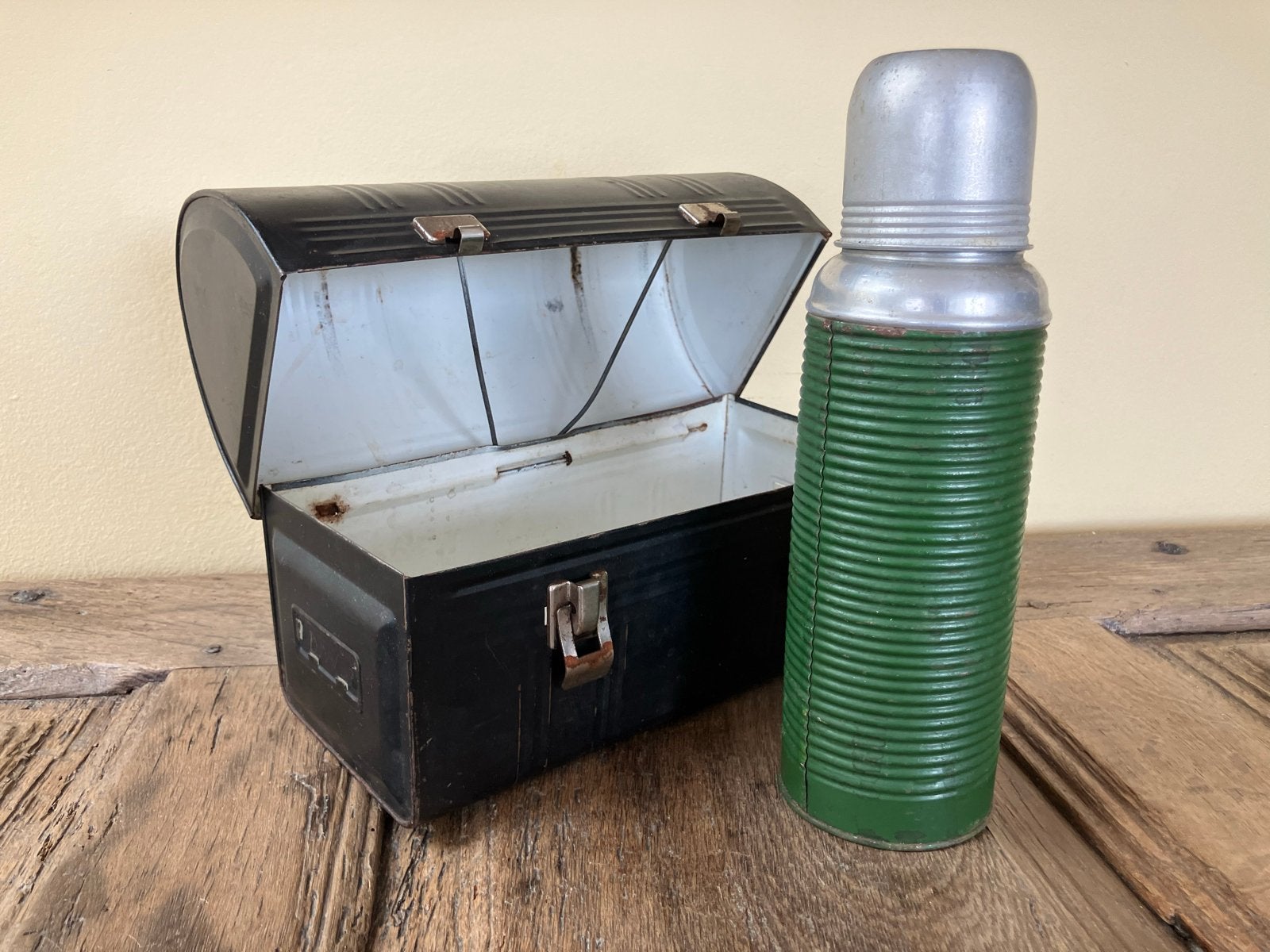 Vintage Aladdin Industries Lunchbox met Thermosfles, Ophalen of Verzenden