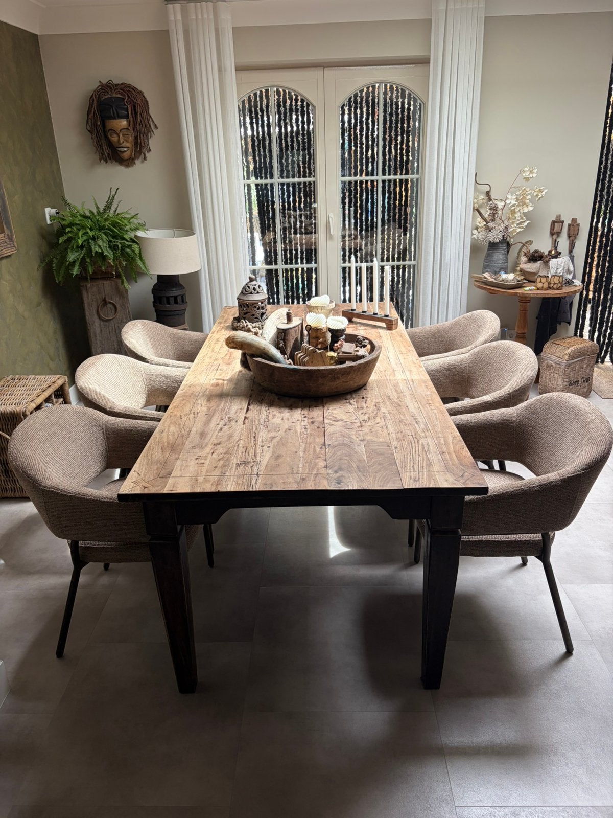Teakhouten eettafel, Ophalen, Zo goed als nieuw