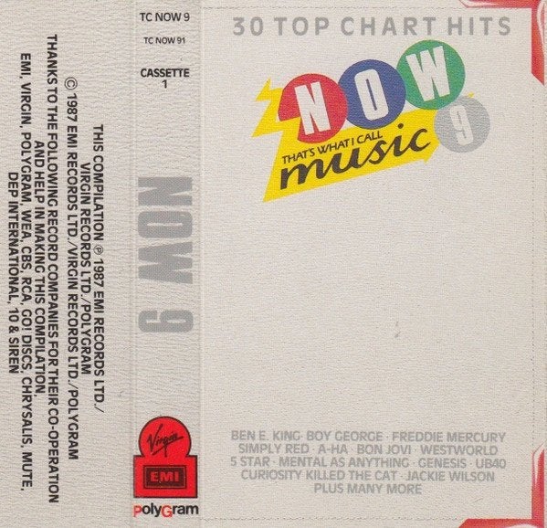 NOW That's What I Call Music 9 - 2Cassette (1987)  Nieuw, Cd's en Dvd's, 2 t/m 25 bandjes, Ophalen of Verzenden, Origineel, Pop