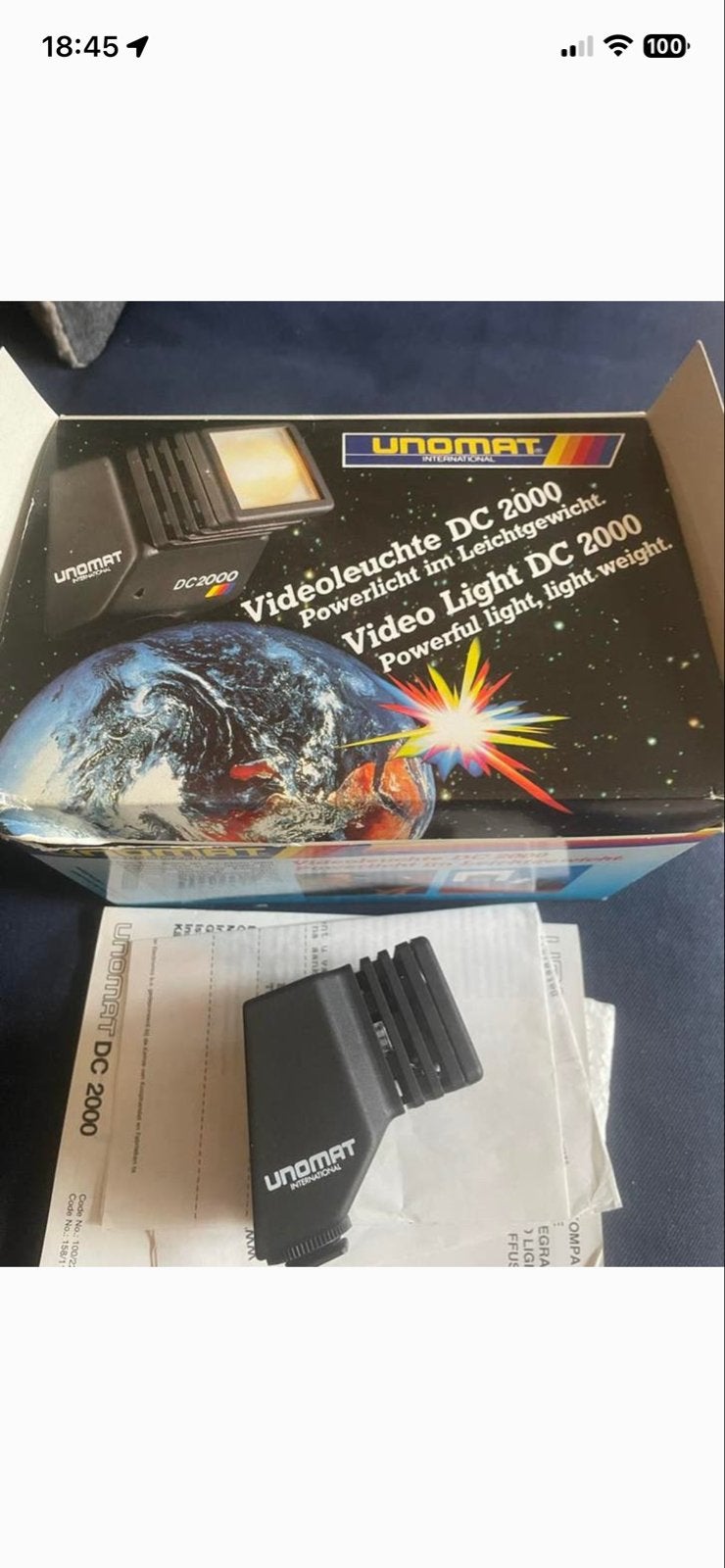 Unomat Videolamp DC 2000 - Krachtig en Lichtgewicht, Overige merken, Gebruikt, Overige typen, Overige soorten