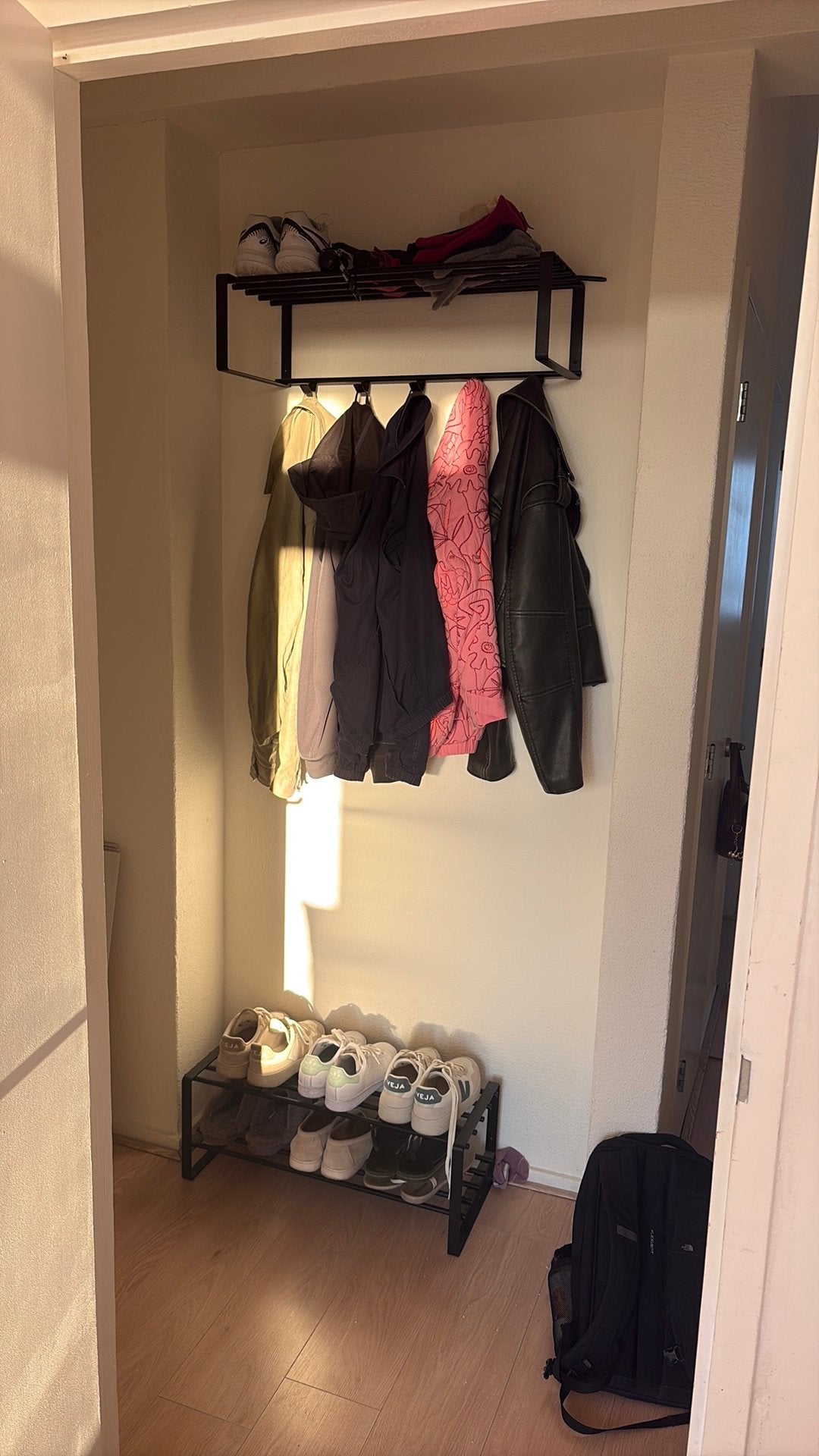 Wandkapstok met bijpassend schoenenrek, Ophalen, Gebruikt, 50 tot 100 cm, Minder dan 100 cm
