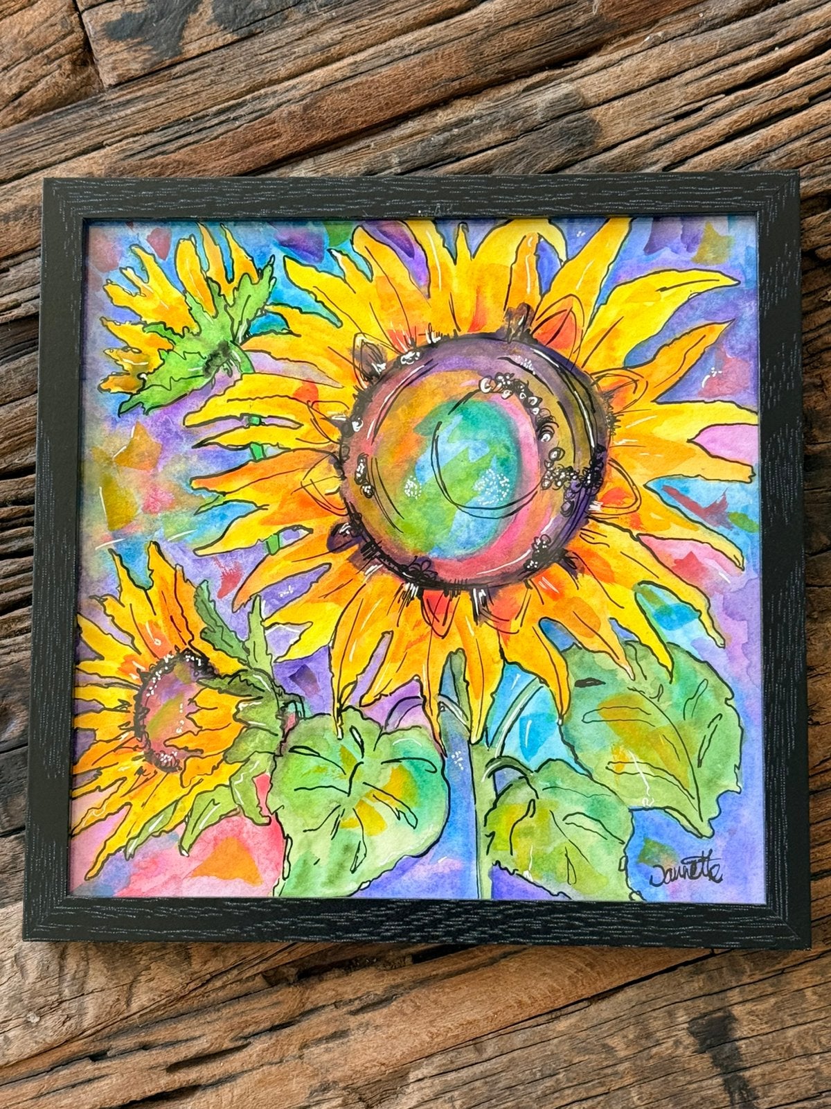 Sunflower Abstract, Antiek en Kunst, Ophalen of Verzenden