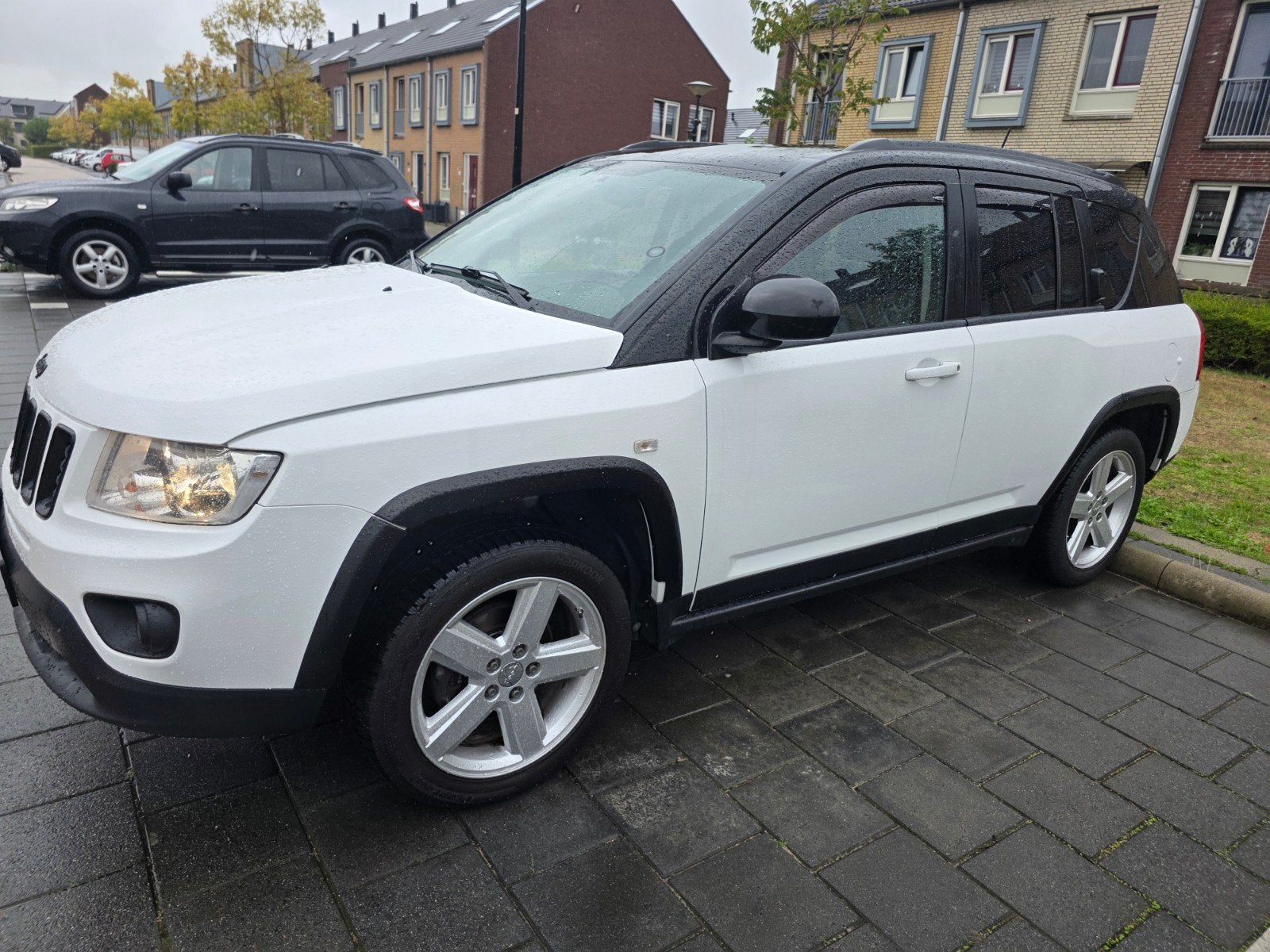 Jeep Compass 2.0 2WD 2012 Wit, Auto's, 1998 cc, 450 kg, Zwart, Wit