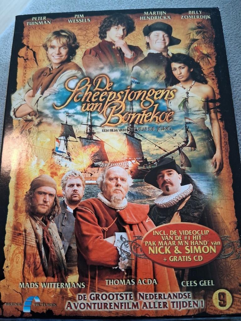 De Scheepsjongens van Bontekoe DVD (incl. gratis CD), Cd's en Dvd's, Vanaf 9 jaar, Ophalen of Verzenden, Gebruikt