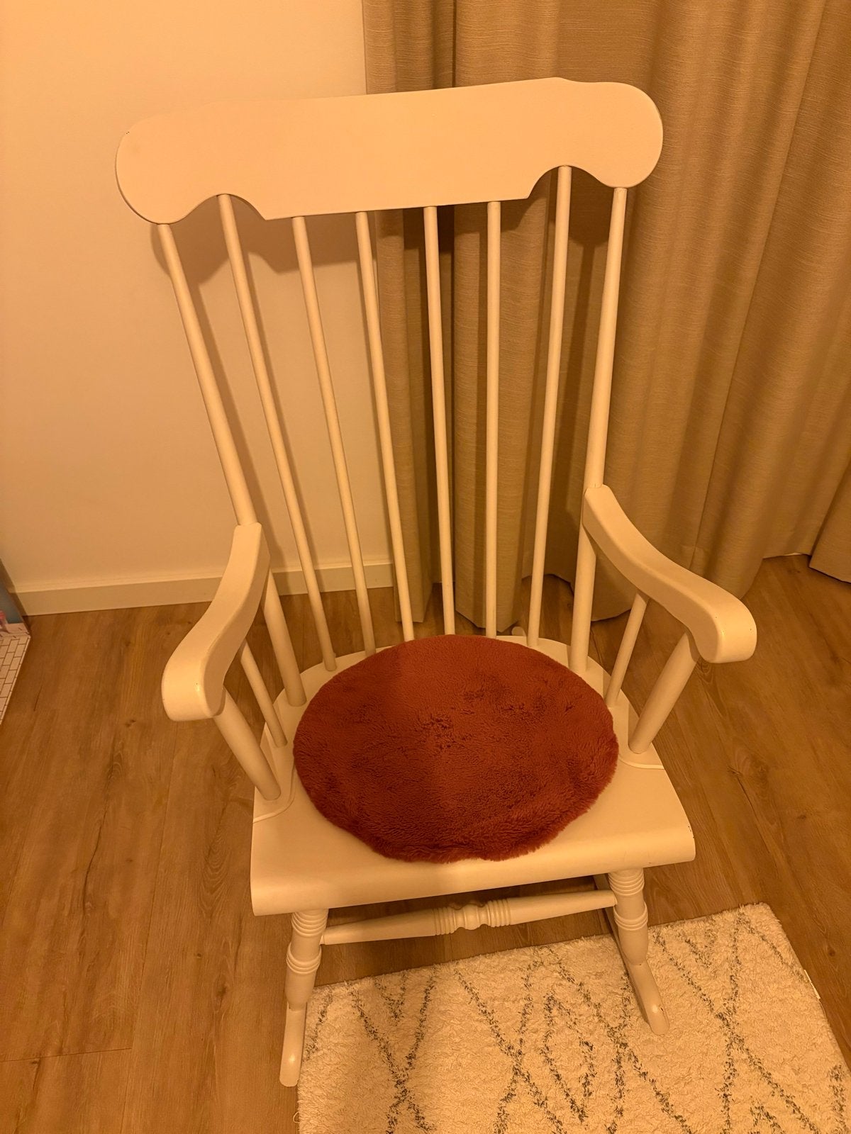 Houten Schommelstoel in Sandy Beach Kleur, Ophalen, Overige kleuren, Zo goed als nieuw, Eén